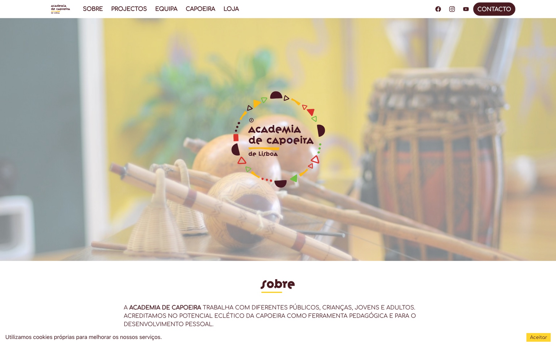 Academia de Capoeira de Lisboa — homepage do site oficial em academiadecapoeira.pt