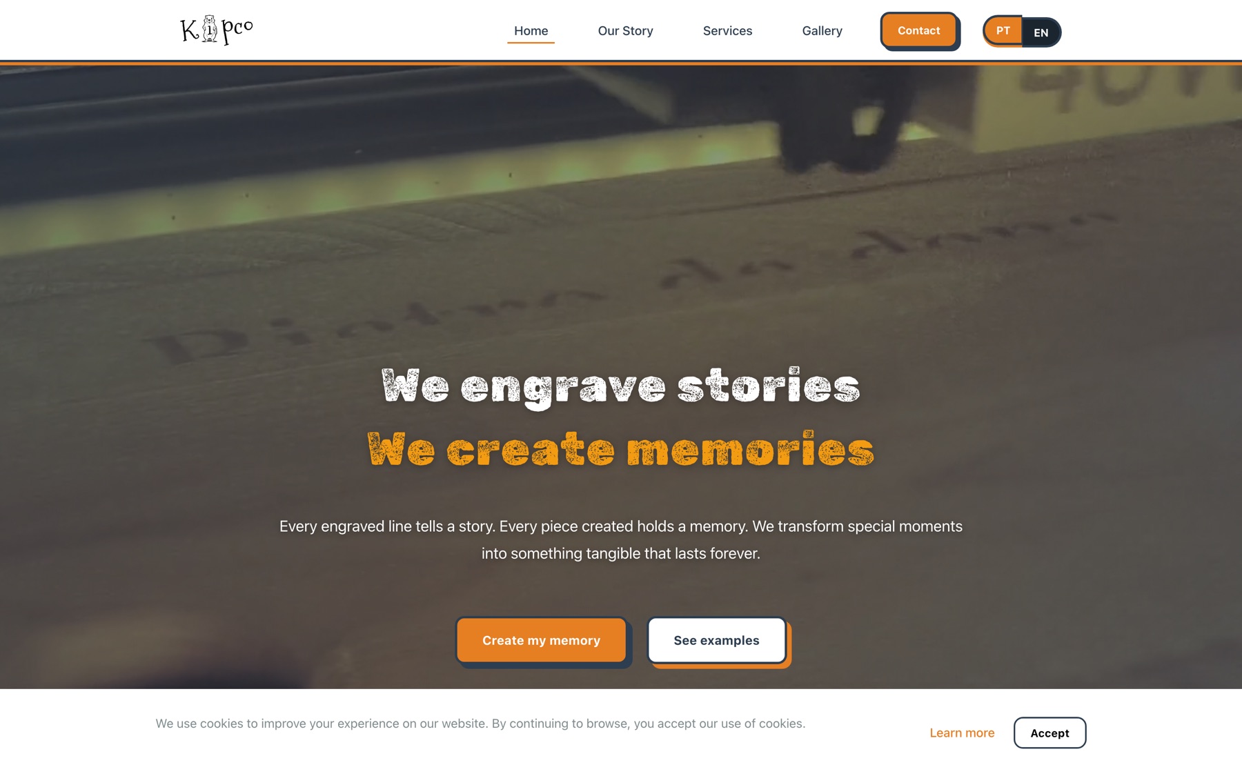 KipCo Creations — homepage do site oficial em kipcocreations.com